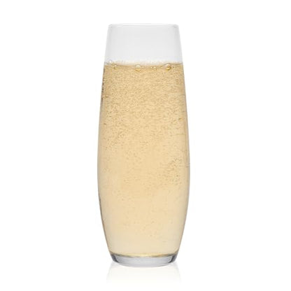 Libbey Stemless Flute Glasses, 9.6-ounce, Set of 6 - color: Large Stemless Flute 6