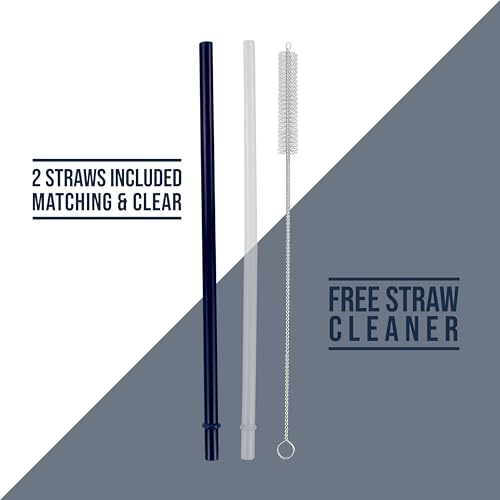 Hogg Big Swig 40oz Tumbler with Handle and Straw - Navy Blue, 40 oz Tumbler, Insulated Cup with Handle, 40oz Water Bottle with Straw, Thermal Cups, Leak Proof Lid, Travel Mugs, Stainless Steel - color: Navy Blue