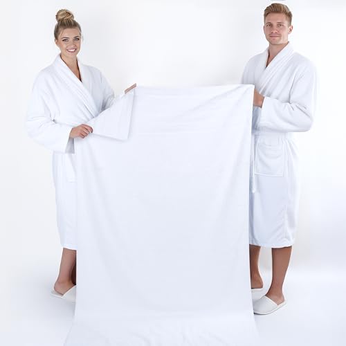 American Soft Linen 100% Cotton Luxury Turkish Towels, 35x70 XL Bath Sheet | Soft Absorbent Quick Dry OEKO Tex Standard 100 Certificated Durable Machine Washable Premium Hotel Quality - color: Bright White, size: 35"x70"