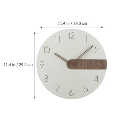 STAHAD Minimalist Wooden Wall Clock Silent Hanging Clock for Living Room and Study Easy to Read Medium Density Fiberboard Wall Decor Without Battery