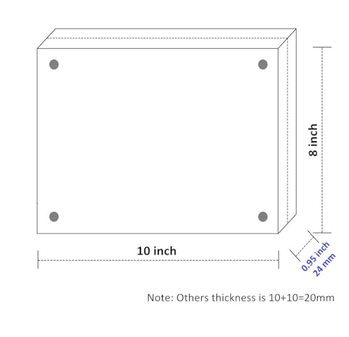 NIUBEE 8x10 Acrylic Picture Frames 3 Pack, Clear Tabletop Double Sided Magnetic Photo Frames | Shatterproof &Safe, 95% High Transparency, UV protection, Double-sided display Magnetic Desktop Frames for Picture Display - size: 8x10"(3 Packs)