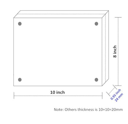 NIUBEE 8x10 Acrylic Picture Frames 3 Pack, Clear Tabletop Double Sided Magnetic Photo Frames | Shatterproof &Safe, 95% High Transparency, UV protection, Double-sided display Magnetic Desktop Frames for Picture Display - size: 8x10"(3 Packs)