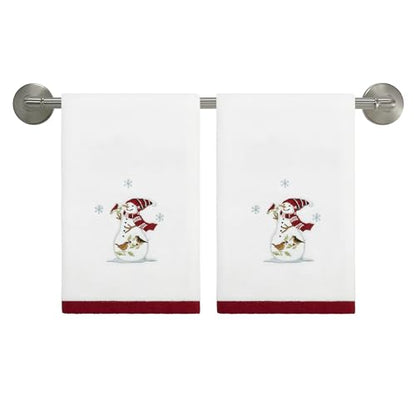 Avanti Linens - Hand Towels, Soft & Absorbent Cotton Velour, Christmas Bathroom Essentials, Set of 2 (Holiday Cheer) - size: 2-Pack Hand Towels