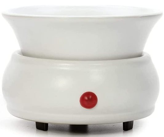 Hosley White Ceramic Electric Warmer for Fragrance Candle Wax Liquid Potpourri Aromatherapy Ideal for Home or Office Transform Your Space with Elegance - color: White