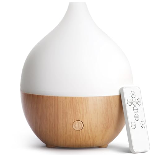 SALKING Essential Oil Diffuser with Remote Control, 100ml Diffuser for Home | 2 Mist Modes Ultrasonic Diffuser, Timer, Aromatherapy Diffuser for Essential Oils, Cool Mist Humidifier, for Bedroom, Office - color: Remote Control