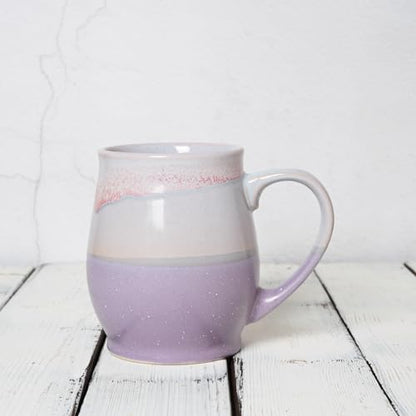 Bosmarlin Extra Large Ceramic Coffee Mug, 25 Oz, Dishwasher and Microwave Safe, Oversized Big Tea Cup for Office and Home, Reactive Glaze (Purple) - color: Purple