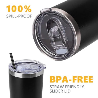 3 Replacement Lids for Stainless Steel Tumbler Travel Cup, Leak and Spill resistant Lid for 30 OZ Rambler or Others of Insulated Mugs With an Inside Diameter of 3.7-3.74 Inches - color: 30OZ Seal (Transparent + Red + Black)