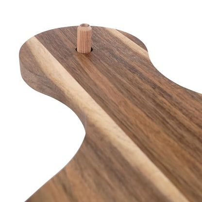 Round Charcuterie Board - 15" x 22" Large Round Charcuterie Board with Peg for Interchangeable Decorative Topper, Round Charcuterie Boards in Acacia, Round Cutting Board with Handle - style: Round Charcuterie Board