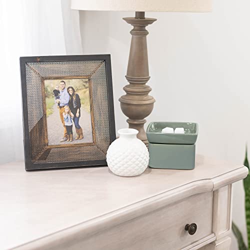 Ceramic Stoneware Electric 2-in-1 Tart Wax Oil Candle Warmer (1, Grey) - color: Gray
