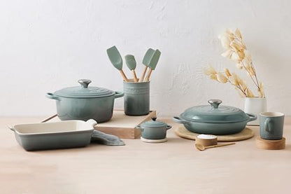 Le Creuset Stoneware & Silicone 5pc. Utensil Crock Set, Sea Salt - color: Sea Salt