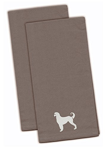 Caroline's Treasures BB3406GYTWE Afghan Hound Gray Embroidered Towel Set of 2 Decorative Bathroom Guest Hand Towel for Hand, Face, Tea, Dishcloth, 19 X 25, Grey - color: Grey, style: Afghan Hound