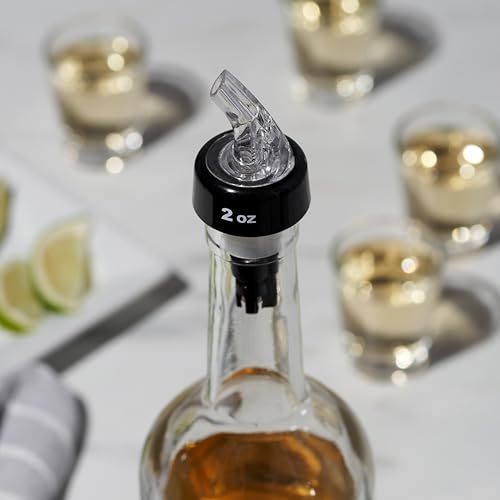 TRUE Ace Measured Liquor Pour Spout 2 Ounce Pourer, Fits Standard Bottles, Set of 1, White - size: Set of 1