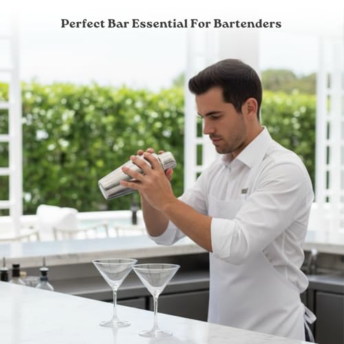 MAZDA 25oz Cocktail Shaker, Stainless Steel Martini Mixer Strainer | Ideal for making cocktails, martinis, margaritas, and mixed drinks, Professional Bar Tool, Easy to Use & Clean