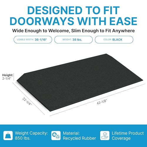 EZ-ACCESS Transitions Angled Entry MAT, Black, 2.25-in - color: Black, size: 2.25 Inches