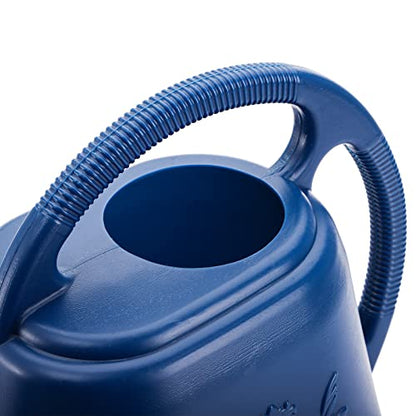 Fasmov 1-Gallon Plastic Watering Can with Comfortable Handle, Garden Watering Cans Long Spout for Indoor Outdoor Watering Plants, Blue