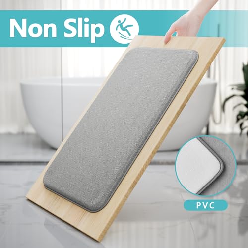 RUN HELIX Bathroom Rugs Sets 3 Piece, Soft Absorbent Memory Foam Bath Mats Set, Dry Fast Bath Mat, Machine Washable Bath Rug Set for Bathroom （Ash Gray） - color: Ash Gray