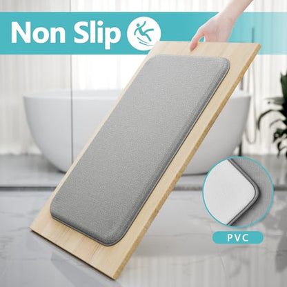 RUN HELIX Bathroom Rugs Sets 3 Piece, Soft Absorbent Memory Foam Bath Mats Set, Dry Fast Bath Mat, Machine Washable Bath Rug Set for Bathroom （Ash Gray） - color: Ash Gray