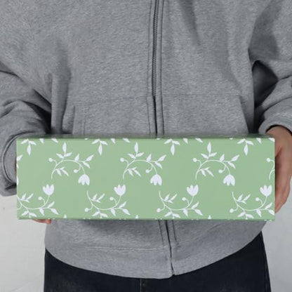 LFBOX Green Leaves Gift Box with Magnetic Lids 5 Pack | Large Bridesmaid Groomsman Proposal Boxes,13.8x8.3x4.4 in, Collapsible Rectangle Storage Box Bulk - color: Green Leaves, size: 1 Count (Pack of 5)