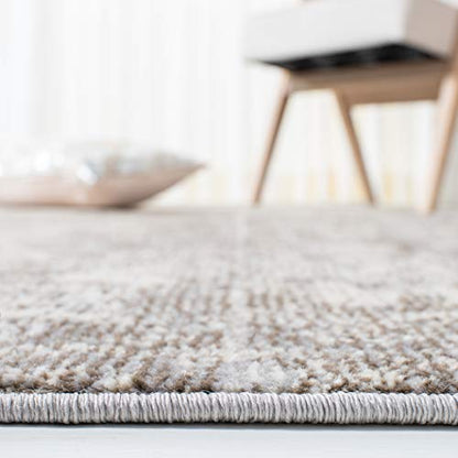 SAFAVIEH Madison Collection 2'2" x 6' GreyBeige MAD471G Modern Abstract Non-Shedding Entryway Living Room Foyer Bedroom Runner Rug - color: Grey/Beige, size: 2'2" x 6' (Runner)