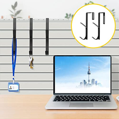 2Pcs Adjustable Metal Double Coat Hooks, Fits 1.35-3.5 Inch Cubicle Panels | Adjustable Width for Most Partition Panels, Double-Hook for Easy Hanging, High Load-Bearing Capacity, Sturdy Metal Material - color: 2pcs