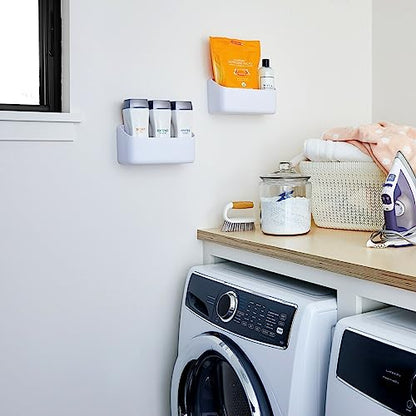 Command Organizing Caddy, 1 Caddy, 4 Large Strips | Command Strips Wall caddy, Tool Free Adhesive Organizer For Cleaning Supplies, Closets, Pantry, Home, And Office