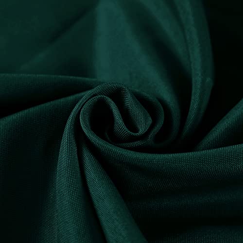 Fokitut 2 Pack Waterproof Round Tablecloth, 120 Inch, Stain Resistant and Wrinkle Polyester Table Cloth, Fabric Table Cover for Kitchen Dining, Wedding, Party, Holiday Dinner-Hunter - color: Hunter, size: Round-120''-2pack