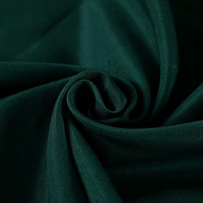 Fokitut 2 Pack Waterproof Round Tablecloth, 120 Inch, Stain Resistant and Wrinkle Polyester Table Cloth, Fabric Table Cover for Kitchen Dining, Wedding, Party, Holiday Dinner-Hunter - color: Hunter, size: Round-120''-2pack
