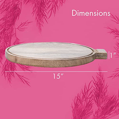 Mary Square Natural Brown Ornament 14.7 x 13.25 Mango Wood Christmas Cheese Cutting Board - style: Ornament