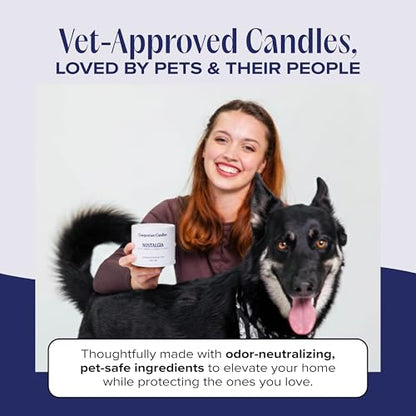 Nostalgia Pet-Friendly Scented Candle – Spicy Amber & Soft Floral Fragrance, Coconut Soy Wax with Wooden Wick, Approx. 50-Hour Burn Time, Made in USA, 11.8 oz - color: Nostalgia