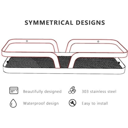 Taozun Paper Towel Holder with Shelf, Kitchen Paper Holder Spice Rack Black Paper Towel Roll Holder RV Paper Towel Rack with 4 Hooks(2 Installation Methods - Self-Adhesive and Drilling) - style: SP004 Black