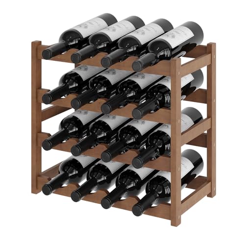 Wine Rack，Bamboo Wine Storage Cabinet Shelf，Countertop Wine Shelf- Freestanding Wine Holder for Kitchen & Pantry (Brown, 4-Tier) - color: Brown, size: 4-tier