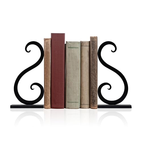 Vintage Farmhouse Decorative Bookends Book Holders for Shelves | Rustic Book Ends Decorative for Home or Office