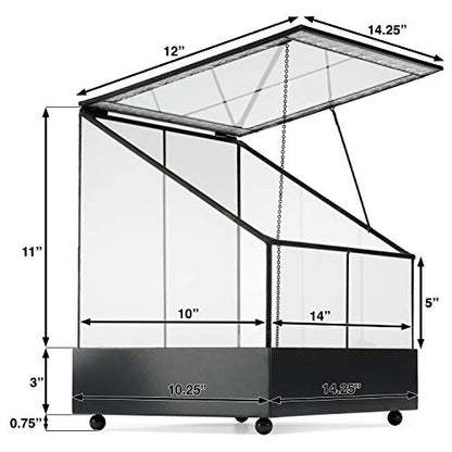 H Potter Terrarium Wardian Case Plant Container Succulent Planter Fairy Garden Display Case WAR153