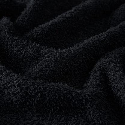 Super Soft Knit Throw Blanket Twin Size Black-Lightweight Plush Fuzzy Fluffy Warm Cozy Blankets and Throws for Sofa Bed All Season Use, 60x80 inches - color: Black, size: Twin(60"x80")