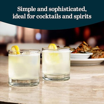 Libbey 916CD Heavy Base Rocks Glasses Set, Simple Glassware Drinking Glasses Set of 24, Stylish, Dishwasher Safe Glasses for Cocktail Parties And More - color: Heavy Base Rocks 24