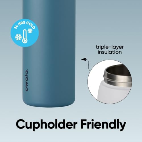 Owala FreeSip Stainless Steel Water Bottle 32 oz Denim - color: Denim, size: 32 Ounces
