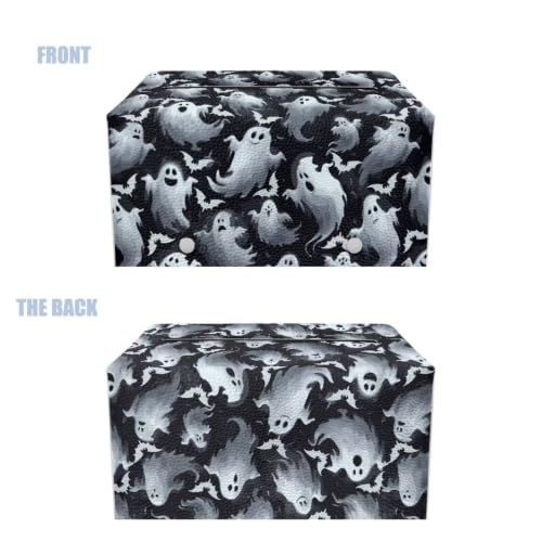 Ghost Bat Pu Leather Tissue Box Cover Modern Rectangular Tissue Box Tissue Box Cover Holder for Bathroom Living Room Bedroom Vanity Countertop Night Stands Office Desk - color: Ghost Bat5