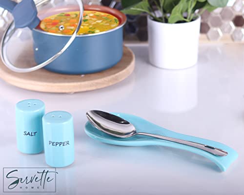 Blue Salt & Pepper Shakers Ceramic - color: Blue