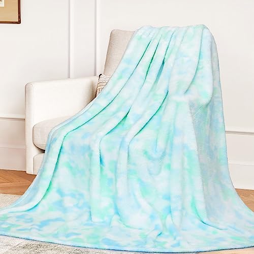 MUGD Sage Green Throw Blanket - Soft Fuzzy Fleece Blanket for Couch Bed, Cozy Gifts for Women, Girls, Spring Room Decor, 50x70 Inches - color: Blue Green, size: Throw(50"x70"/ 130x150cm)