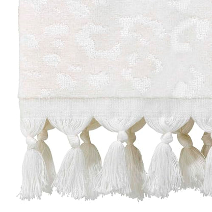 Nicole Miller - Bath Towels, Soft & Absorbent Cotton, Dorm Room Essentilals, Set of 2 (Celina Collection, Cream) - size: 2pc Bath Towels