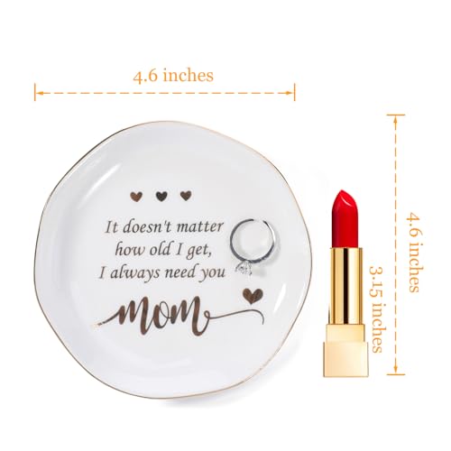 Mom Ring Dish Jewery Tray-Christmas Mother Day Valentines Birthday Gifts for Mother-No Matter How Old I Get,I Always Need you-Stocking Stuffers for Mom Under 10 - style: Aunt