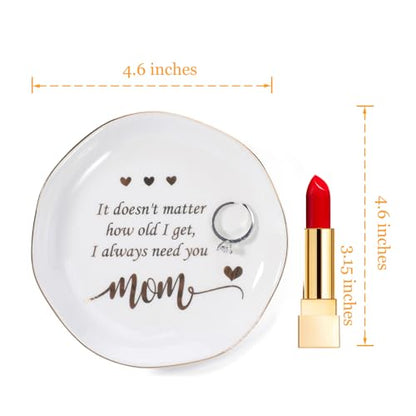 Mom Ring Dish Jewery Tray-Christmas Mother Day Valentines Birthday Gifts for Mother-No Matter How Old I Get,I Always Need you-Stocking Stuffers for Mom Under 10 - style: Aunt