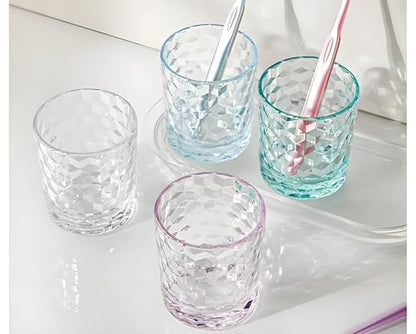 8 Oz Unbreakable Tritan Drinking Glasses Shatterproof Acrylic Glasses Drinkware BPA Free Hard Plastic Cups Reusable Kitchen Water Glasses Drinking Set of 6 (Clear) - color: Clear