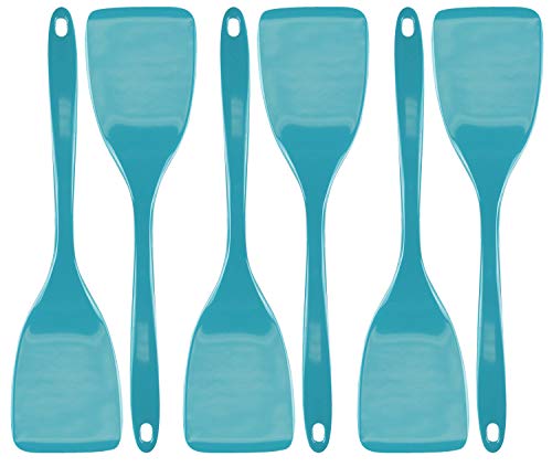 Spatula, Turner for Non-stick pans, Heat Resistant, BPA Free Melamine Utensil with Ergonomic Handle, 11 inch, Set of 6 by Reston Lloyd, Turquoise - color: Turquoise, size: 100% Melamine Spatula, Set of 6