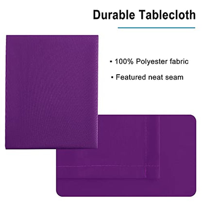 Square Tablecloth, Royal Purple, 30 x 30 Inch, 1 Pack | Waterproof, Wrinkle Resistant, Washable Polyester Table Cloth for Dining Room/Birthday/Party/Camping - color: Royal Purple, size: 30" x 30" (Square)