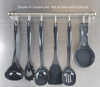 Spatula, Turner for Non-stick pans, Heat Resistant, BPA Free Melamine Utensil with Ergonomic Handle, 11 inch, Set of 6 by Reston Lloyd, charcoal - color: Charcoal, size: 100% Melamine Spatula, Set of 6