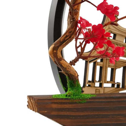 Backflow Incense Holder with LED Light, Countertop Incense Burner Holder Chinese Retro Ceramic Backflow Incense Burner for Relaxing or Home Decor (Style 4) - size: Style 4