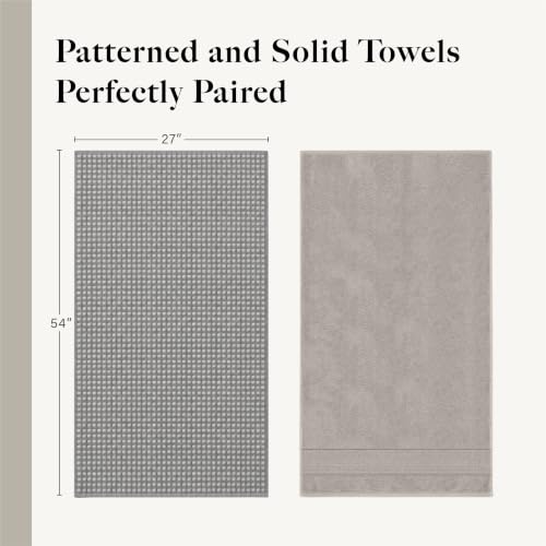Modern Threads 6 Piece Cotton Bath Towel Set – Ultra Soft 600 GSM Towels – Bathroom Set with Hand Towels and Washcloths – Waffle (Charcoal) - color: Charcoal, size: Standard, style: Waffle
