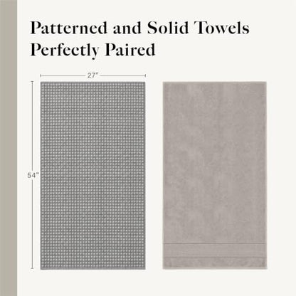 Modern Threads 6 Piece Cotton Bath Towel Set – Ultra Soft 600 GSM Towels – Bathroom Set with Hand Towels and Washcloths – Waffle (Charcoal) - color: Charcoal, size: Standard, style: Waffle