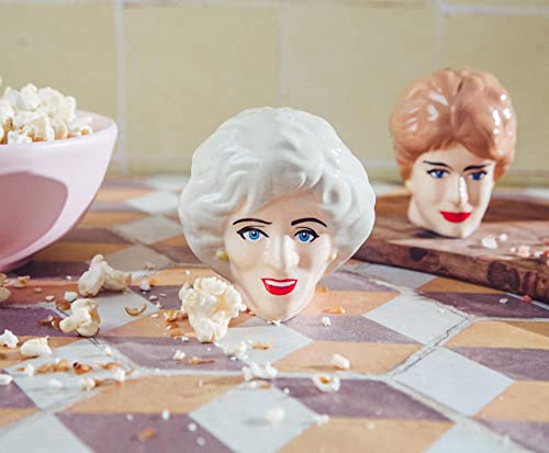 The Golden Girls Rose and Blanche Ceramic Salt and Pepper Shakers, Set of 2 | Spice Dispenser Storage Canisters